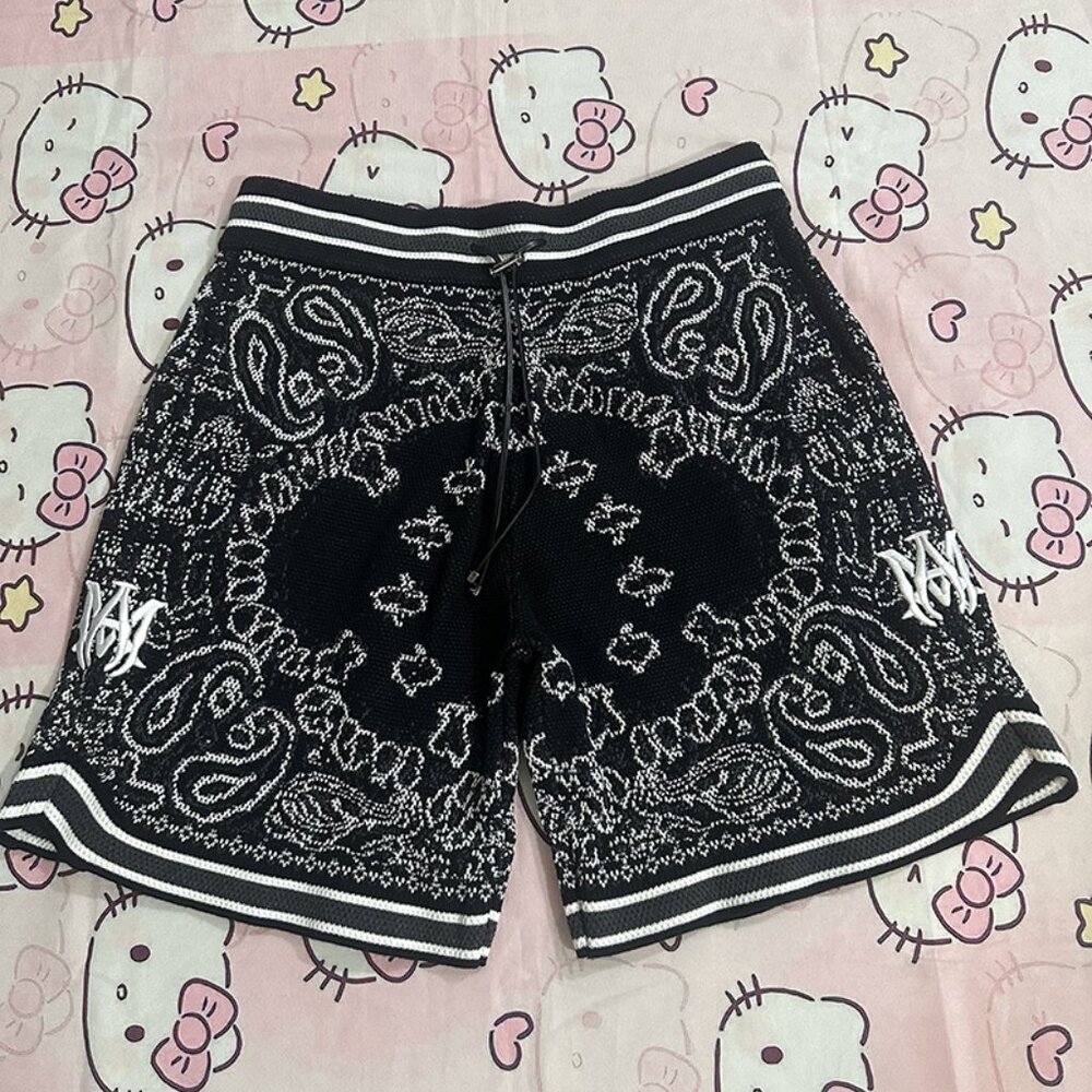 Amiri Pattern Embroidered Knitted Shorts